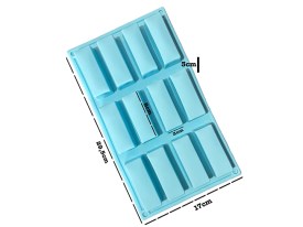 Molde silicona 12 barritas o lingotes
